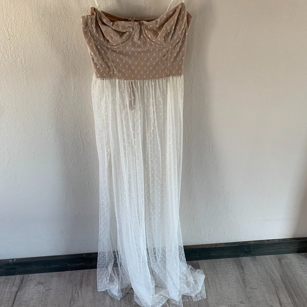 White Fox - Totally Bangin' Mesh Maxi Dress White